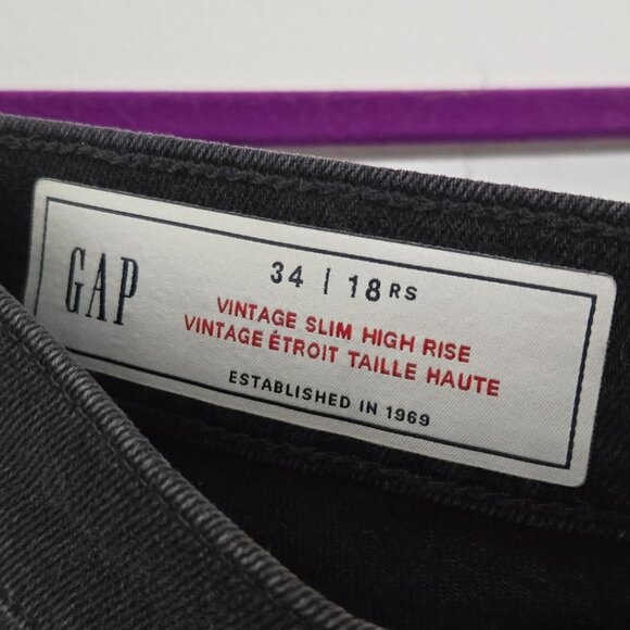 Gap jeans slim high rise size 34 / 18 - Picture 2 of 3